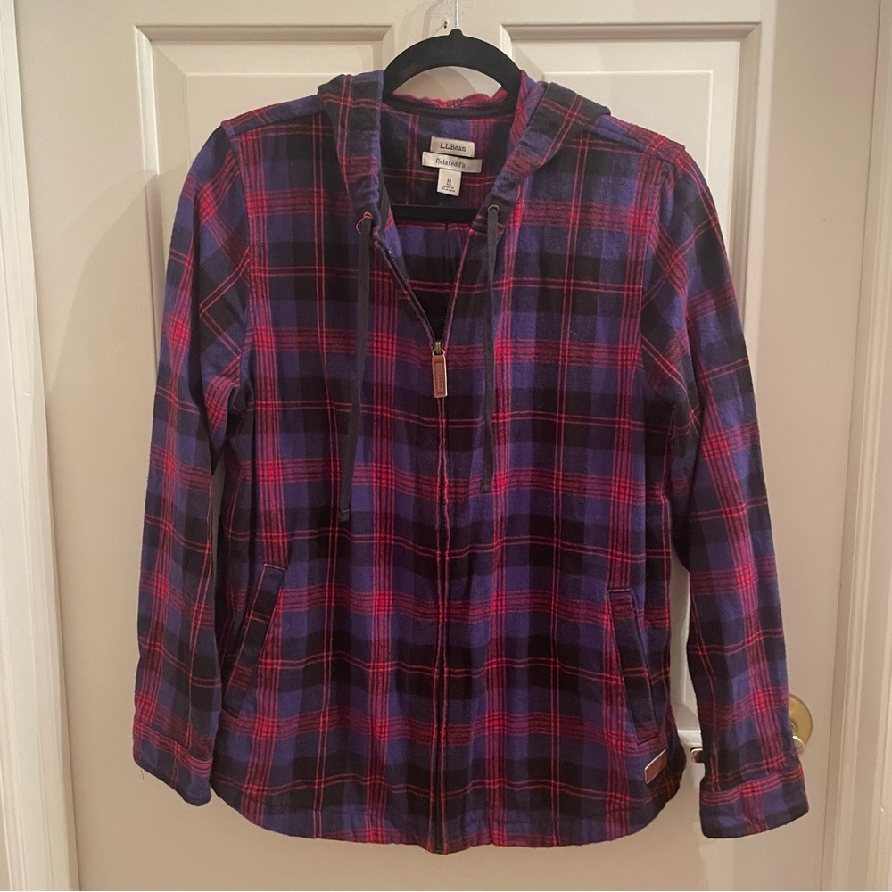 LL Bean Scotch Plaid Hoodie in Angus